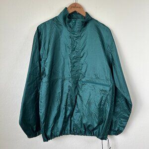 Vintage Eddie Bauer Pullover Windbreaker Jacket Men’s S Half Zip Green Nylon 90s
